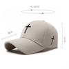 Cross Embroidered Baseball Hat Adjustable Show Face Small Duck Tongue Cap Sun Protection Breathable Hip Hop Cap