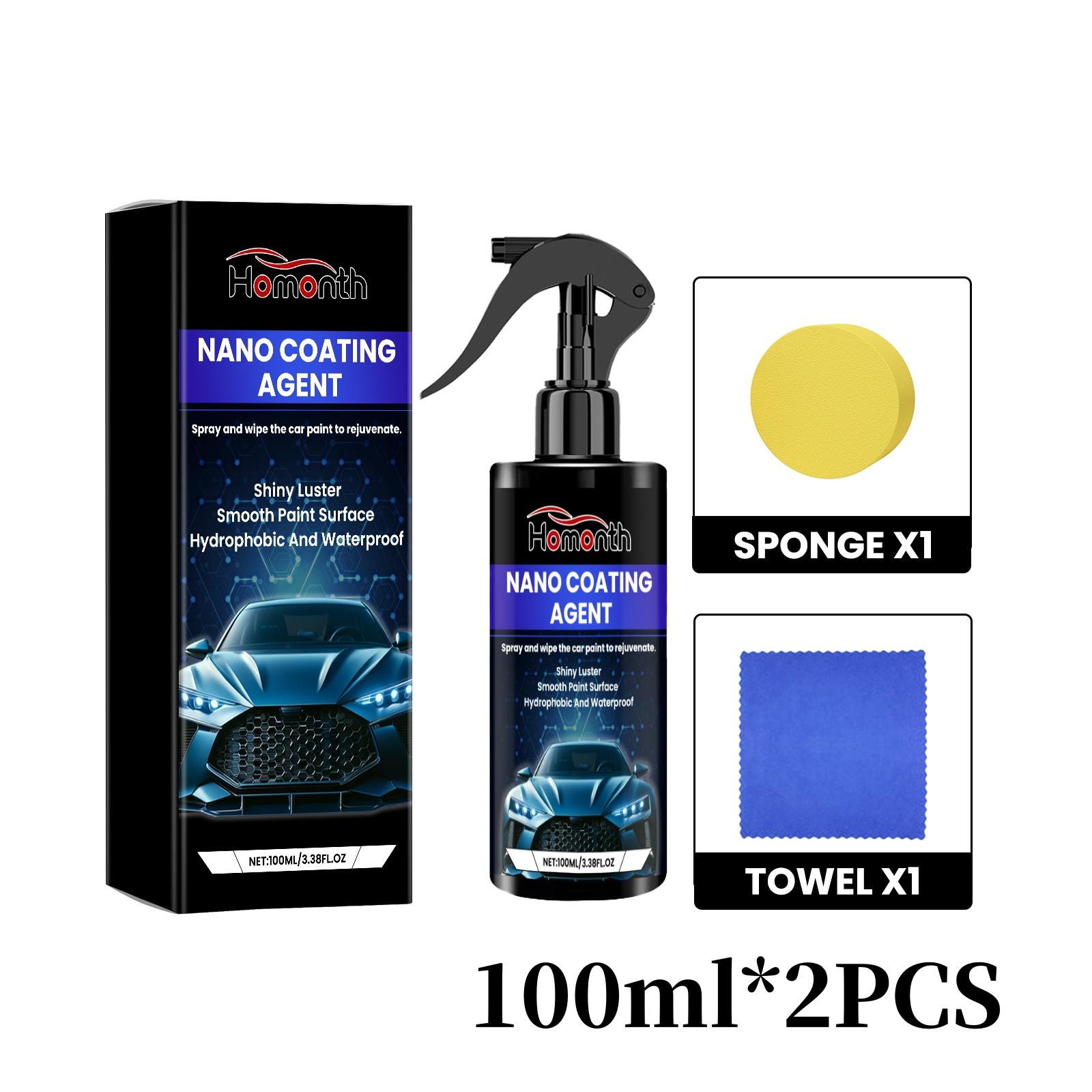 

2PCS Auto Ceramic Coating Agent Nano Glass Plated Crystal Liquid Hydrophobic Coating Waterproof Polishing Agent Paint
