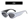 Punk Cat Eye Sunglasses for Women Brand Designer Square Frame Plastic New Fashion Retro Vintage Accessories Glasses