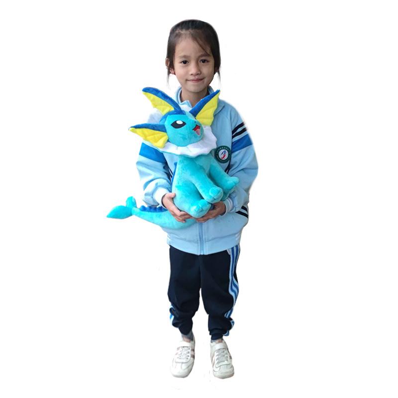 2023 New  Japan Cartoon 50cm Large Vaporeon Plush Toy High Quality Stuffed Animals Doll Children's Birthday Gifts