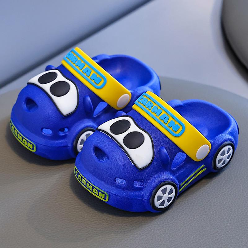 

Children s Clogs for Boys, Summer Anti-Collision and Anti-Slip Cartoon Clogs for Toddlers and Young Boys 18-19Code（Inner Length1 синий