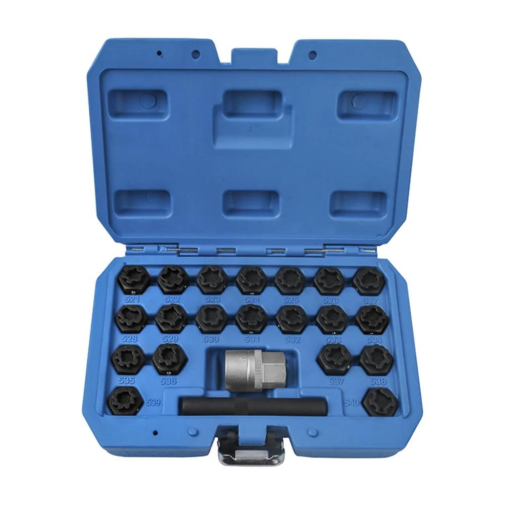 22-teiliger Anti-Diebstahl-Schraubenschlüssel für Volkswagen, Demontage und Montage des Reifenmutternkopfschlüssels