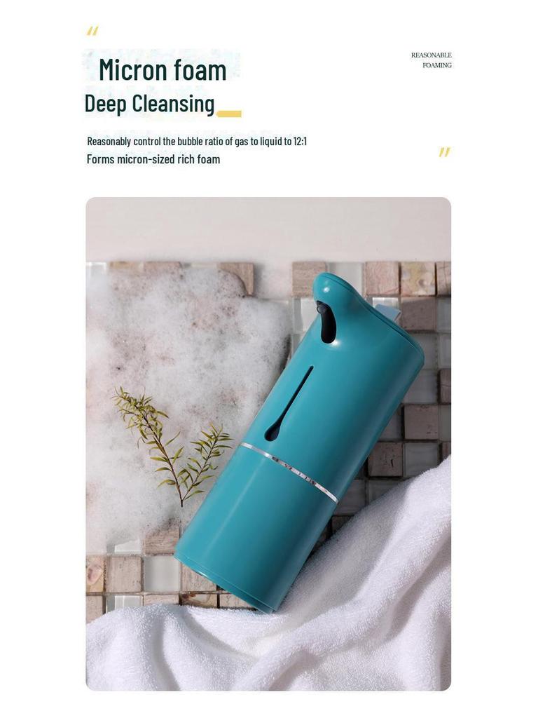 Rechargeable Smart Foam Soap Dispenser for Hands and Mobile Devices