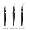 Ceramic Tips Tweezers Acid Resistant Anti-Static Electronic Soldering Tweezers Little Curved/Big Curved/Straight Tip