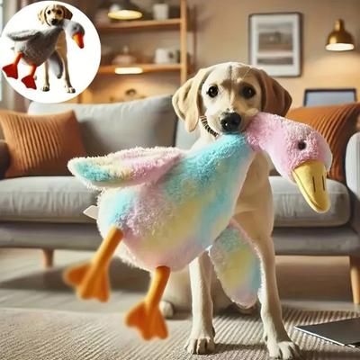 Cães Brinquedo de Pato de Pelúcia Brinquedo para Amantes de Buscar Brinquedo de Mastigar Macio para Cães Pato Recheado Brinquedo de Cabo de Guerra para Cães Pequenos Médios Grandes Brincadeira Interativa Alívio do Tédio
