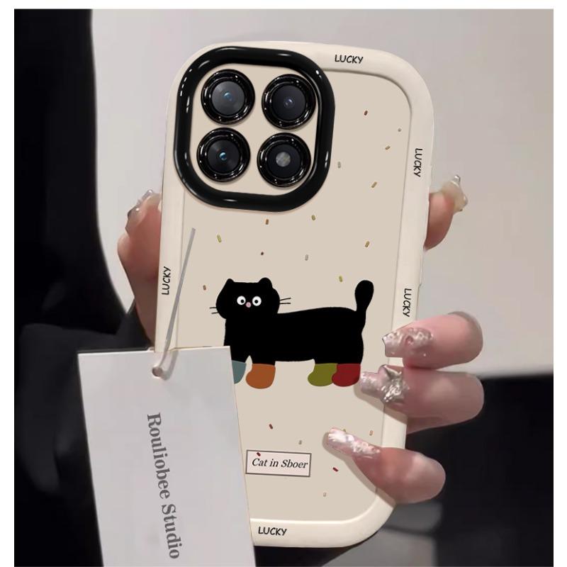 Splashing Ink Cat for Apple 15 Mobile Phone Case New for IPhone14promax Puff 13 Female 16/8p Cartoon