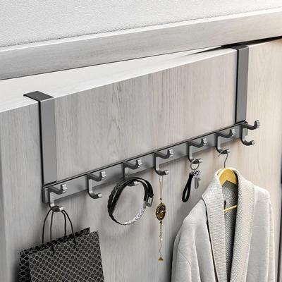 Raum Aluminium Tür Zurück Haken Badezimmer Organizer Rack Kleidung Mantel Hut Handtuch Aufhänger Hause Lagerung Halter Tür Hängen