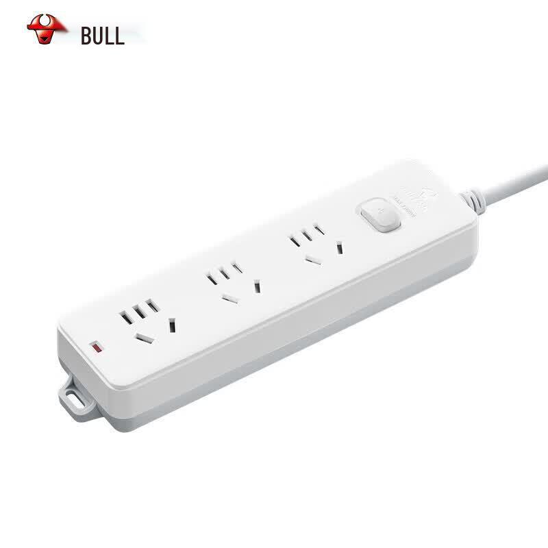 BULL GN-212 3-Outlet Power Strip with Master Switch CN Plug (adapter Included)