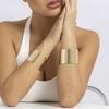 IngeSight.Z 6 Stili Esagerati Traforati Polsini Larghi Braccialetti Aperti per Donne Punk Grande Fiore & Foglie Braccialetto da Polso Gioielli