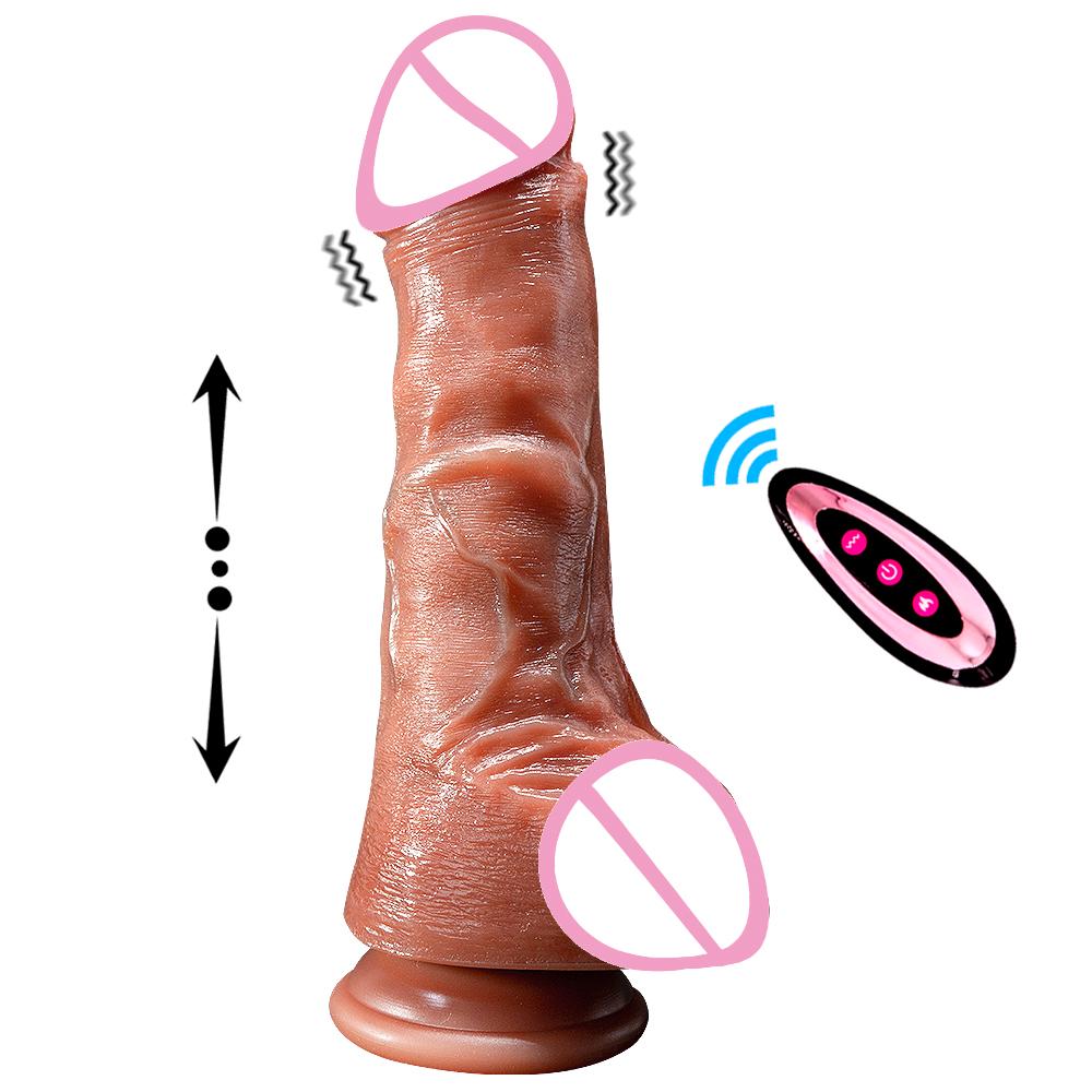 Realistic Big Vibrator Dildo for Women Heating Thrusting Realistic Penis Vibrators Anal Plug Penetration Anal Thrusting Penis 18