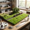 Kunstrasen-Diorama-Material, Miniatur-Büschel für Puppenhaus-Dekoration