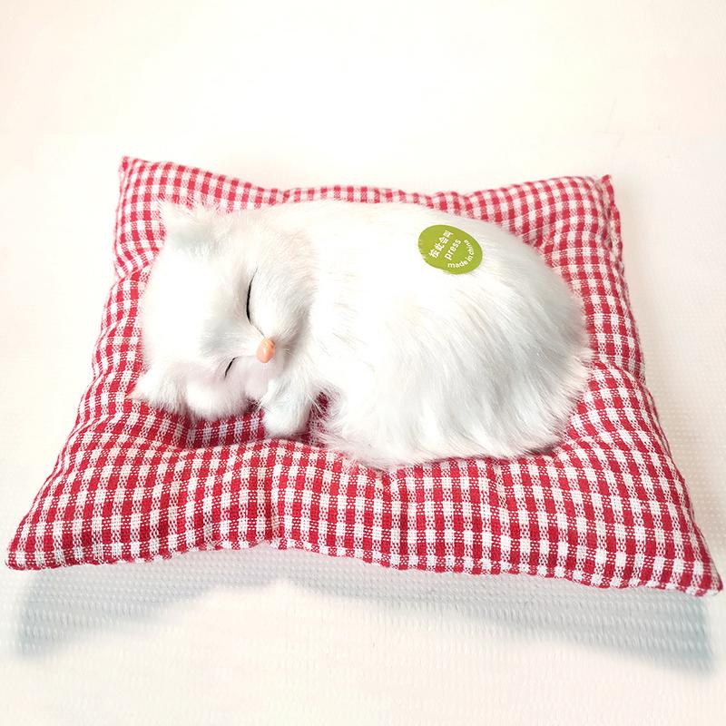 Lovely Plush Kittens Doll Toy Home Decoration Car-Styling Car Ornaments Cute Simulation Sleeping Cats Dashboard Decoration