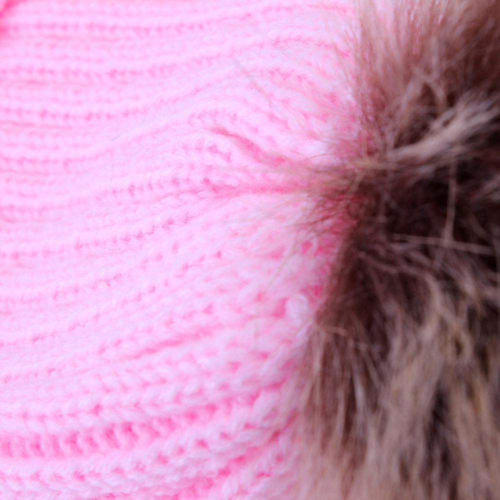 Newborn Cute Winter Kids Baby Hats Knitted Wool Hemming Hat