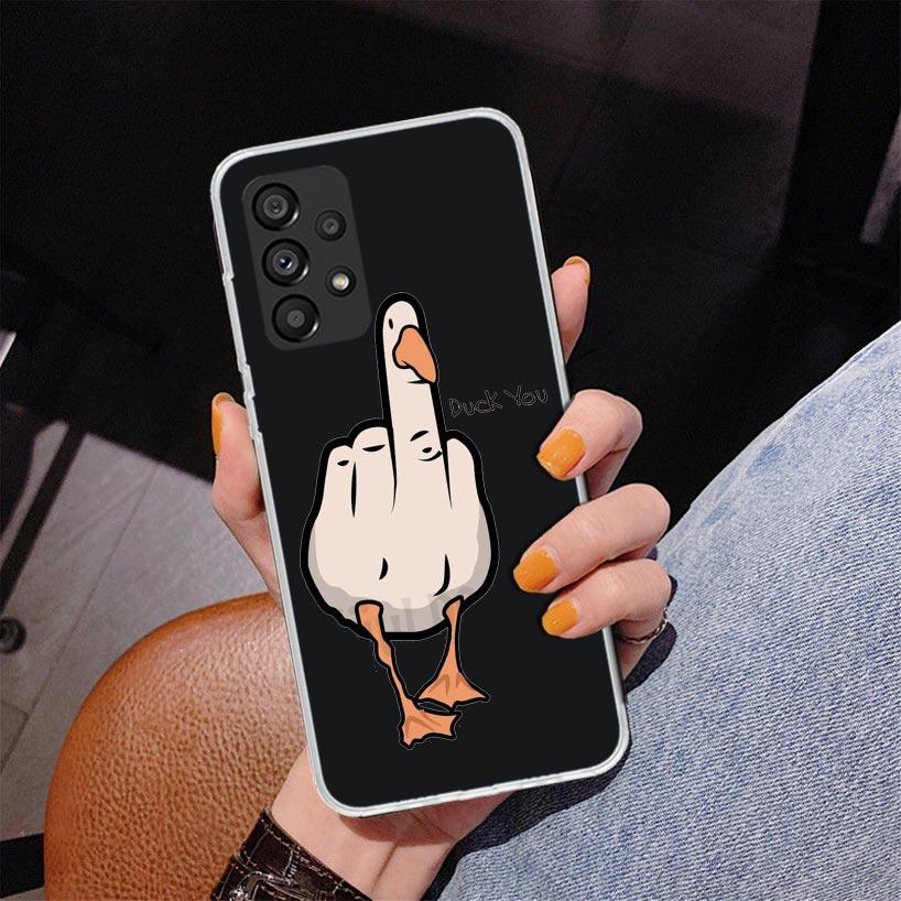 Cartoon Duck Goose Game Phone Case For Samsung Galaxy A17 A16 A15 A14 A13 A57 A56 A55 A54 A53 A37 A36 A35 A34 A33 A26 A25 A24 A2