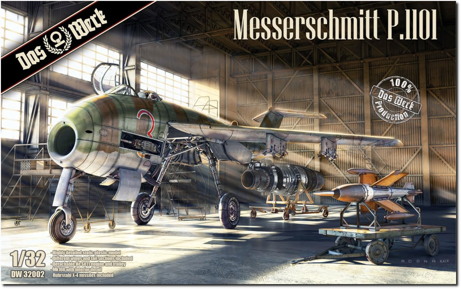 

Сборная пластиковая модель Messerschmitt P.1101 в масштабе 1/32 USCDW32002 (Самолет)