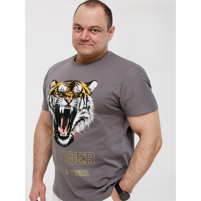 Summer Round Neck 3D Animal Pattern Print Top Fashionable Casual Short Sleeved Men's T-shirts