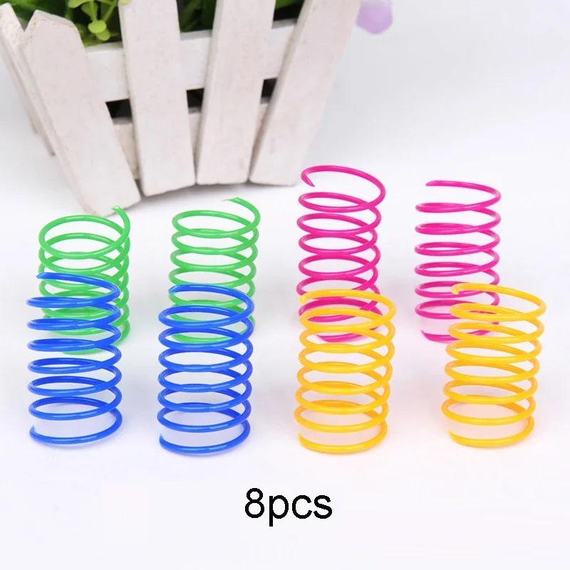 Colorful Spiral Coil Cat Toy: Interactive Spring Fun for Kittens and Cats