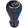 Citroen Berlingo I II Gear Shift Knob BLACK LEATHER + BLUE THREAD 5 SPEED