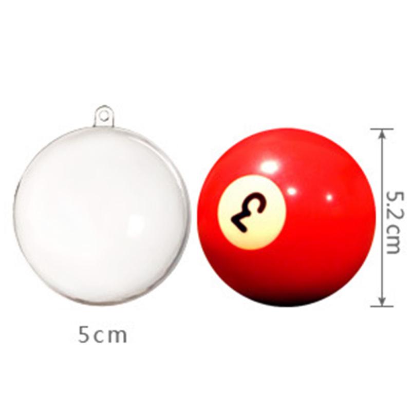 Transparente, hohle Plastikkugel, die als Weihnachtsdekoration für Süßigkeitenschachteln und zum Aufhängen ewiger Blumen verwendet wird.