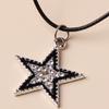 Novel Hollow Star Pendant All-matched Clavicle Chain Leathers Rope Neck Chain