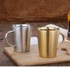 300ml Water Cup Home Dining Drinkware Mugs Stainless Steel Beer Cup Coffee Mugs with Handle