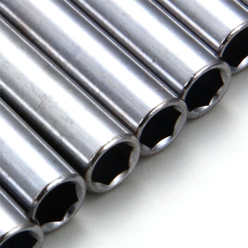 10Pcs 60mm Magnetic Screwdriver Extension Bit Tips Holder 1/4in Hex Shank Set(Silver Color)