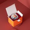 Dehua Yangzhi Jade Cylinder Nine Peach Master Large Alum Red Gold-embellished Chinese Single Cup Retro Style Tea C