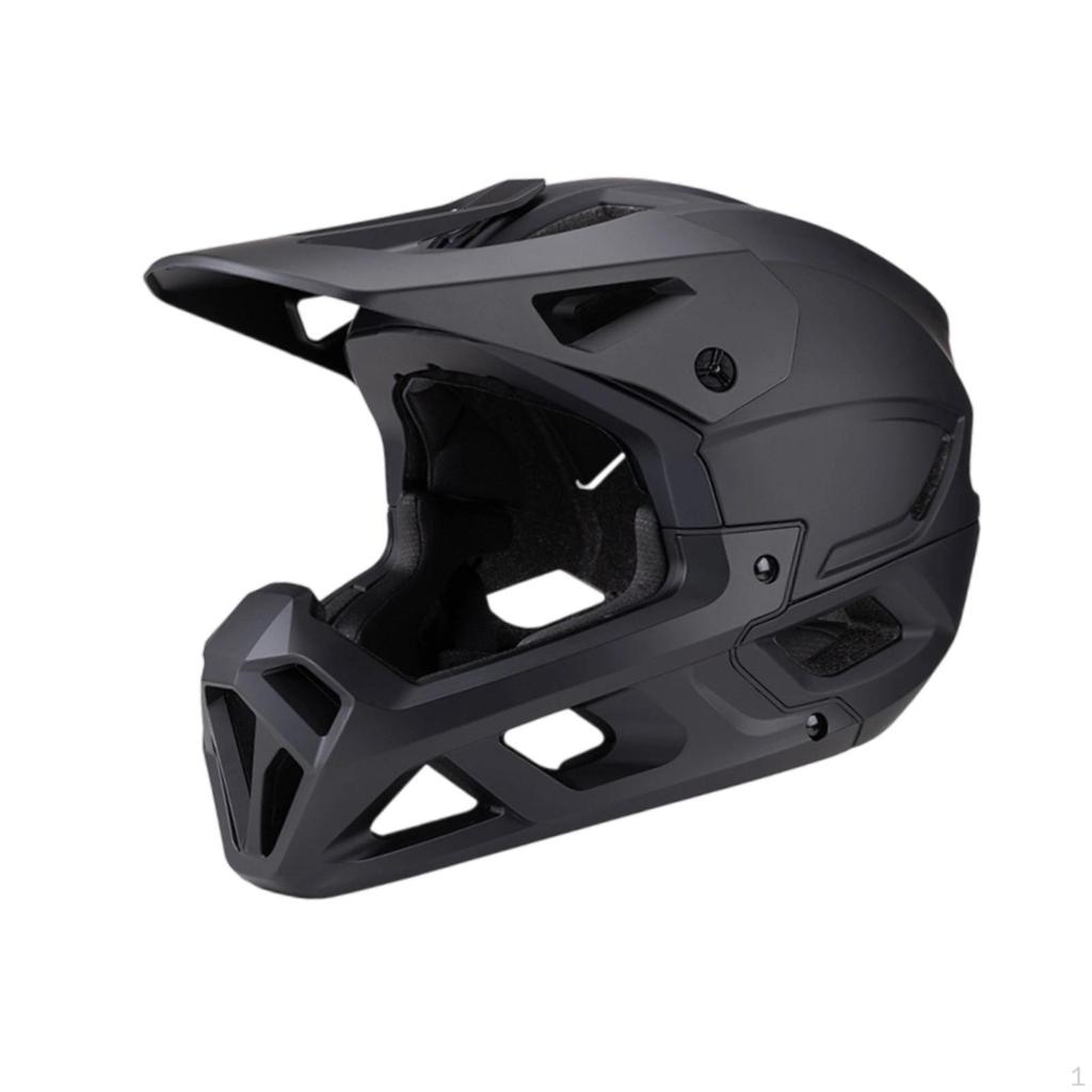 Bicycle Accessories: Full Face Helmet Designed for Mountain And Road Use