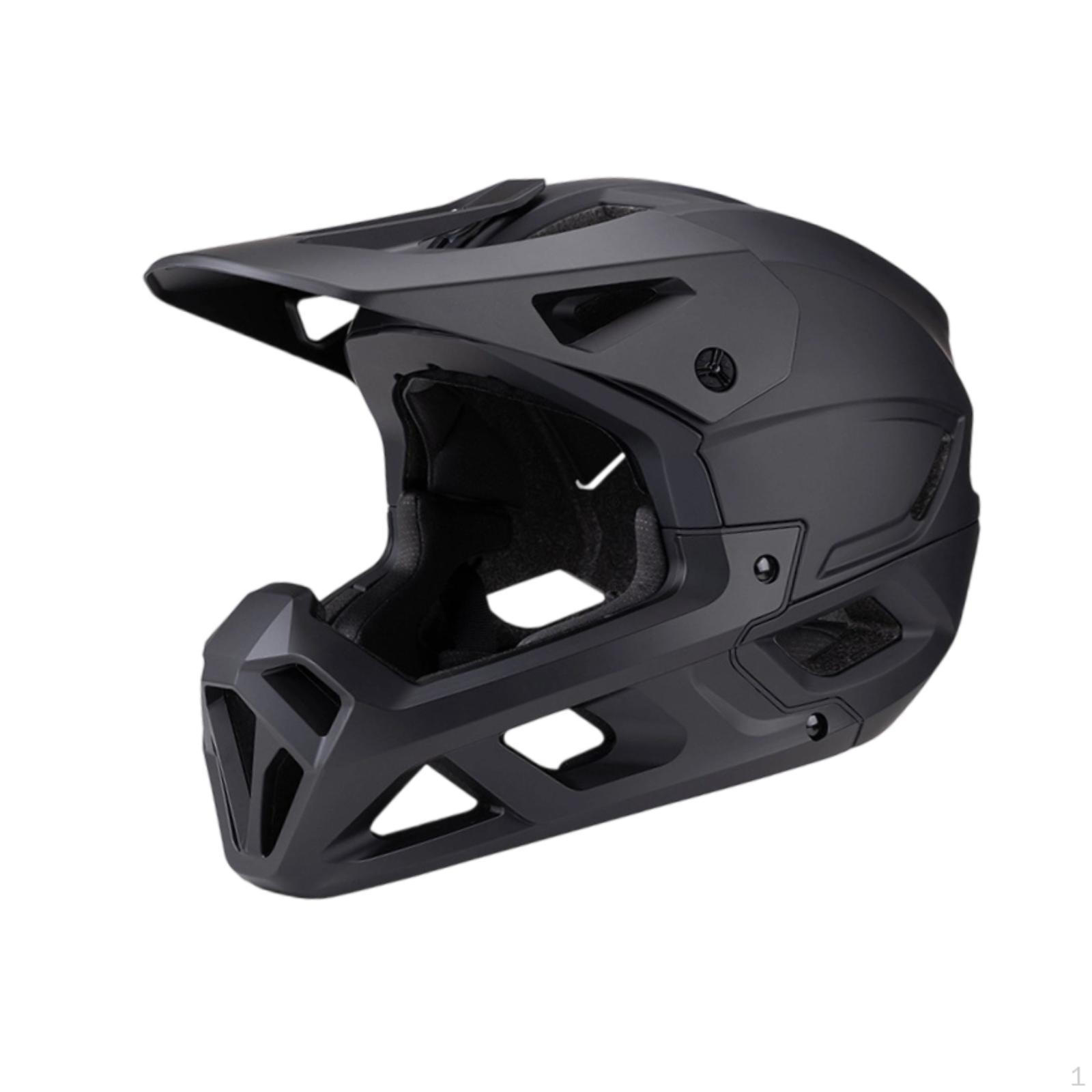 

Велосипедні аксесуари: Повнолицьовий шолом, розроблений для гірського та дорожнього використання Black