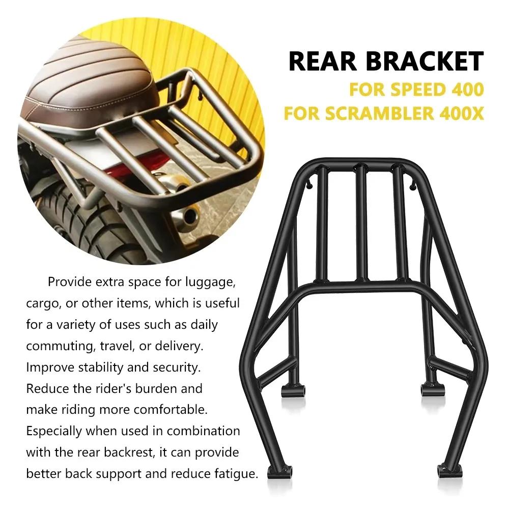 Für Scrambler400 X Speed400 scrambler 400x speed 400 2024-2025 Motorrad Gepäckträger hinten Heck-Stauraum Heck-Gepäckträger
