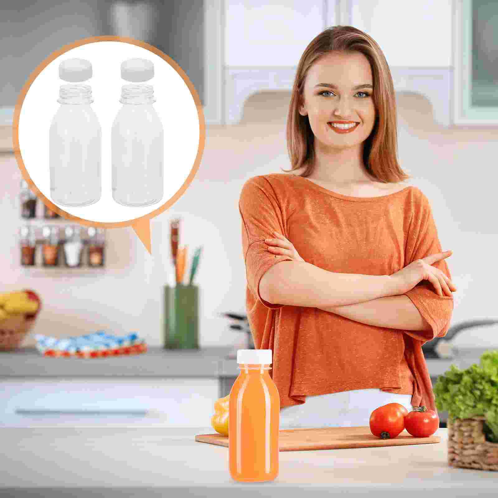 

10pcs 300ml Bottles Reusable Clear Containers with Caps Lids Empty Square Containers for and прозрачный белый