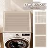 Faux Leather Washing Machine Dust Pad Simple Line Household Refrigerator Mat Desktop Decorative Tablecloth Microwave Oven Cover