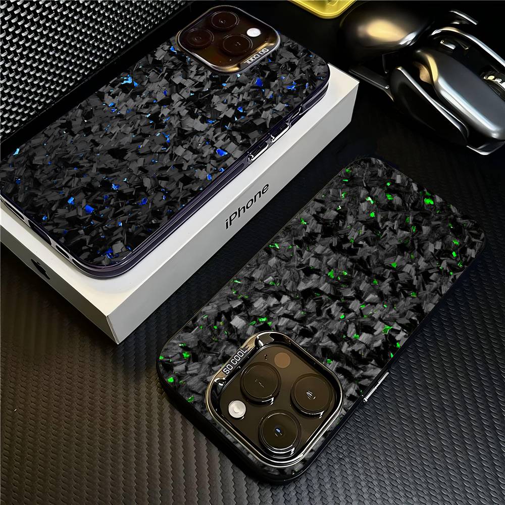 Abstrakte Kunst Schwarz Geschmiedetes Carbon Fundas Handyhülle Für IPhone 17 17E 16 Plus Pro Max 15 14 13 12 11 Matt Bunte Hüllen