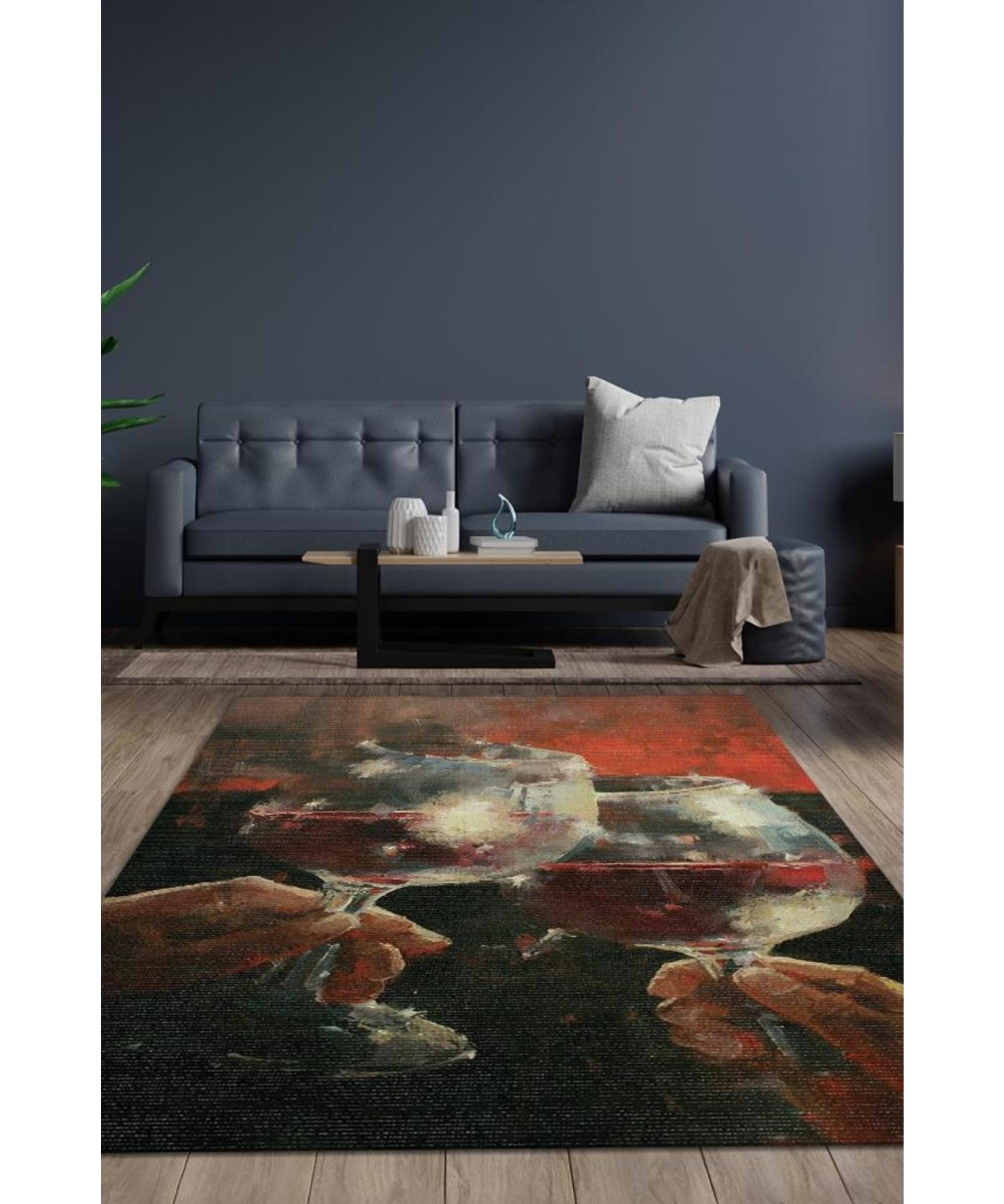 

Goblet Art Woven Based Washable Decorative Carpet