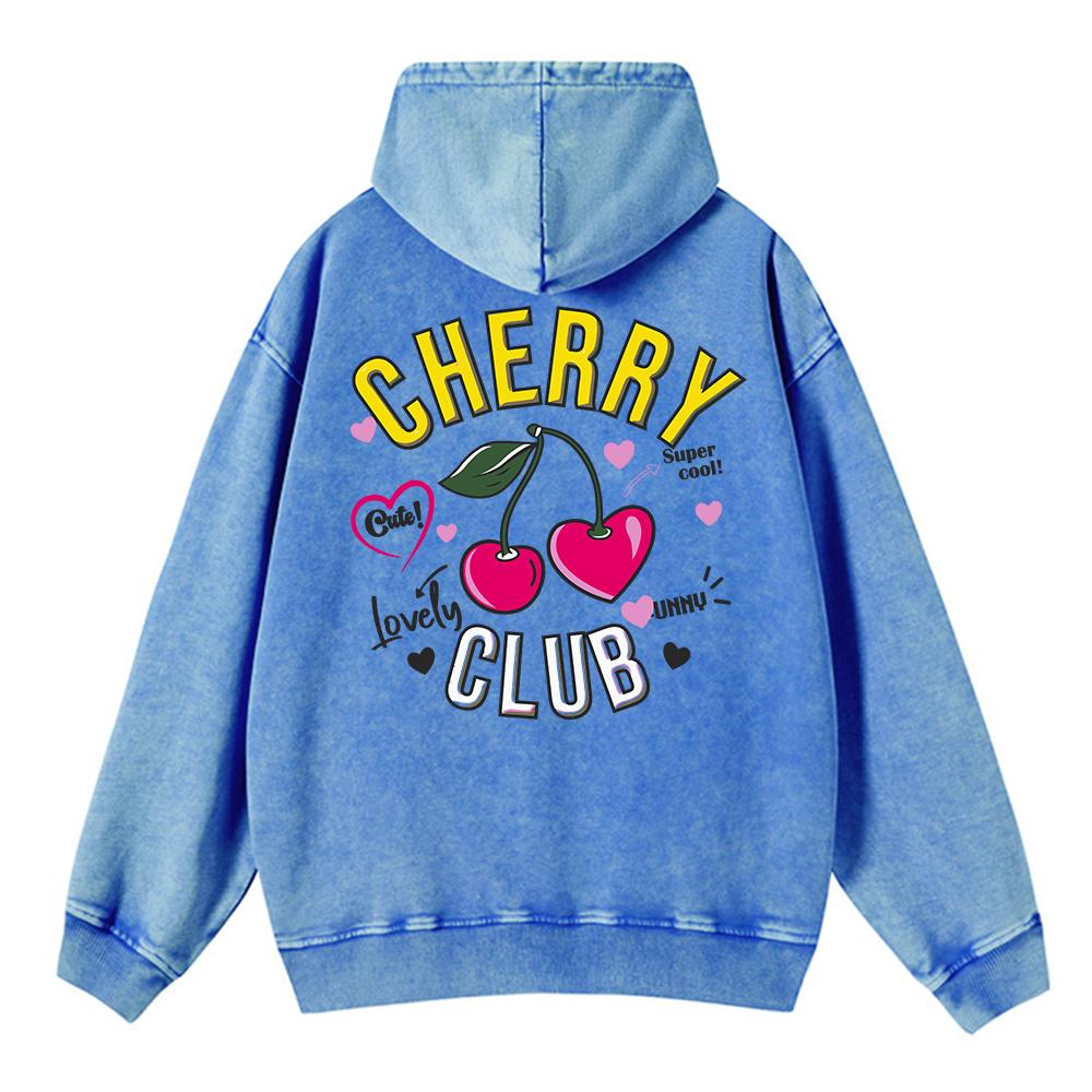 

Уличные женские худи с варкой, толстовка с милым мультяшным принтом Cherry Club, ретро, оверсайз, хлопковые пуловеры, повседневная парная 3XL