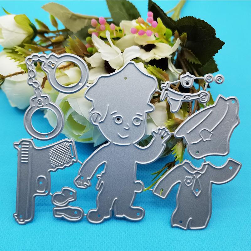 Equipment Of And Handcuffs The The Police Uncle Scrapbooking Metal Cutting Dies Stencils For Diy Album Paper Card Decor