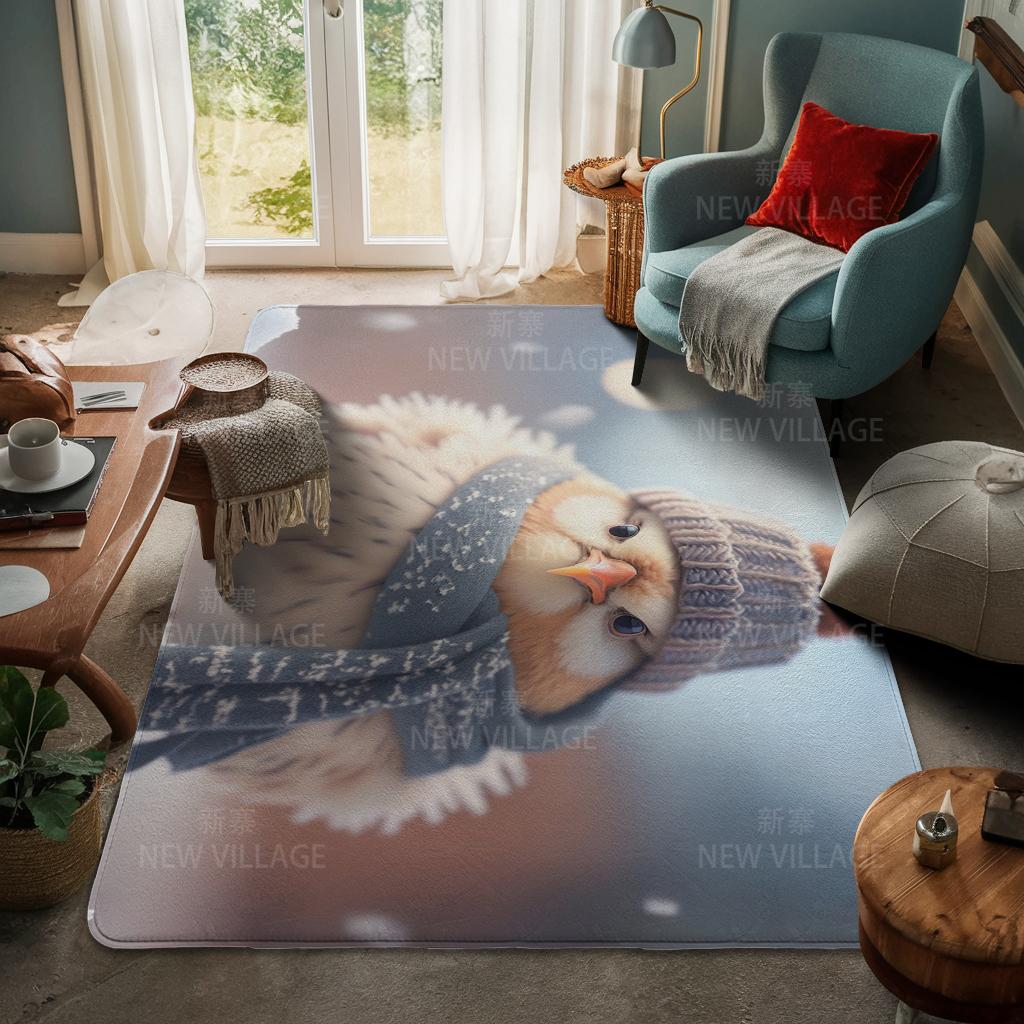 House Entrance Carpet Home Door Mat Living Room Bath Foot Bathroom Non-slip Water Absorption Rugs Bath Merry Christmas Winter