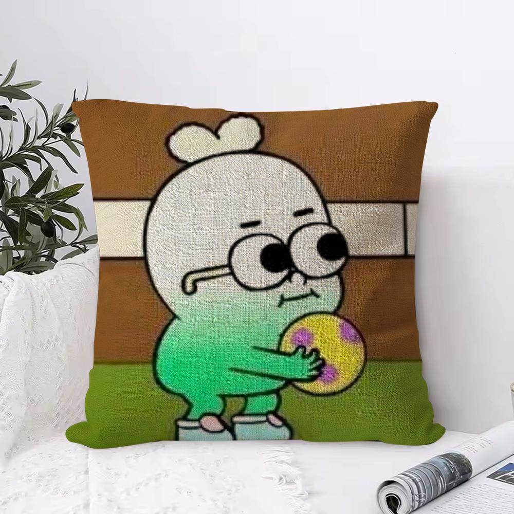 Anime Food AAppleS And OnionS Cushion Cover Breathable Linen Pillow Cover SkinFriendly Home Decor Pillowcase with Hidden Zipper