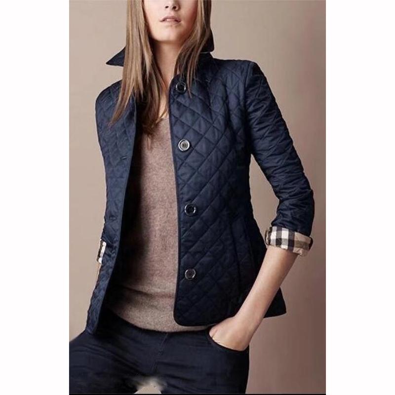 Quilted Coat Winter Jacket Women Turn Down Collar Jackets Women Elegance Office Lady Single Breasted Warmth Streetwear