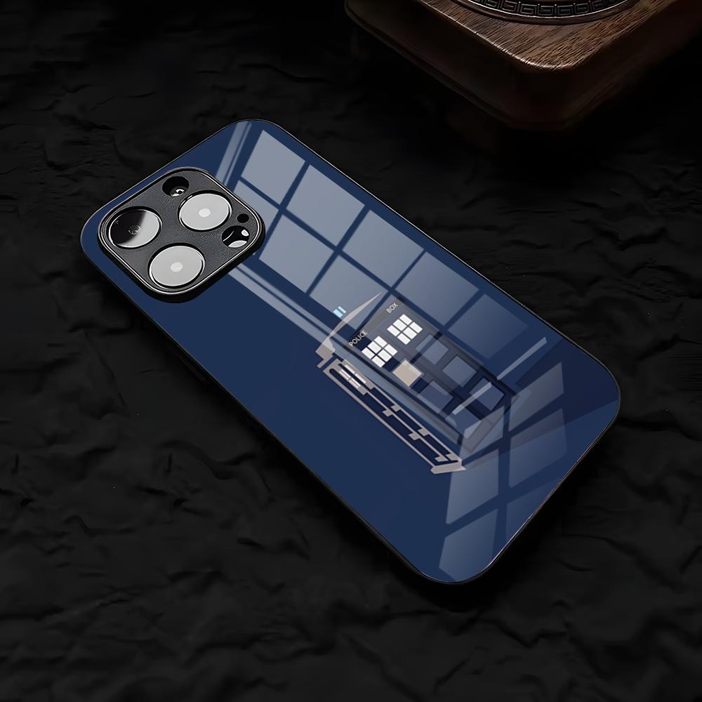 

D-Doctor W-Who Phone Case For IPhone 17 Air 16 E Pro Max 15 14 13 Mini 12 Pro 11 Max Plus Black Glass Cover iPhone 11
