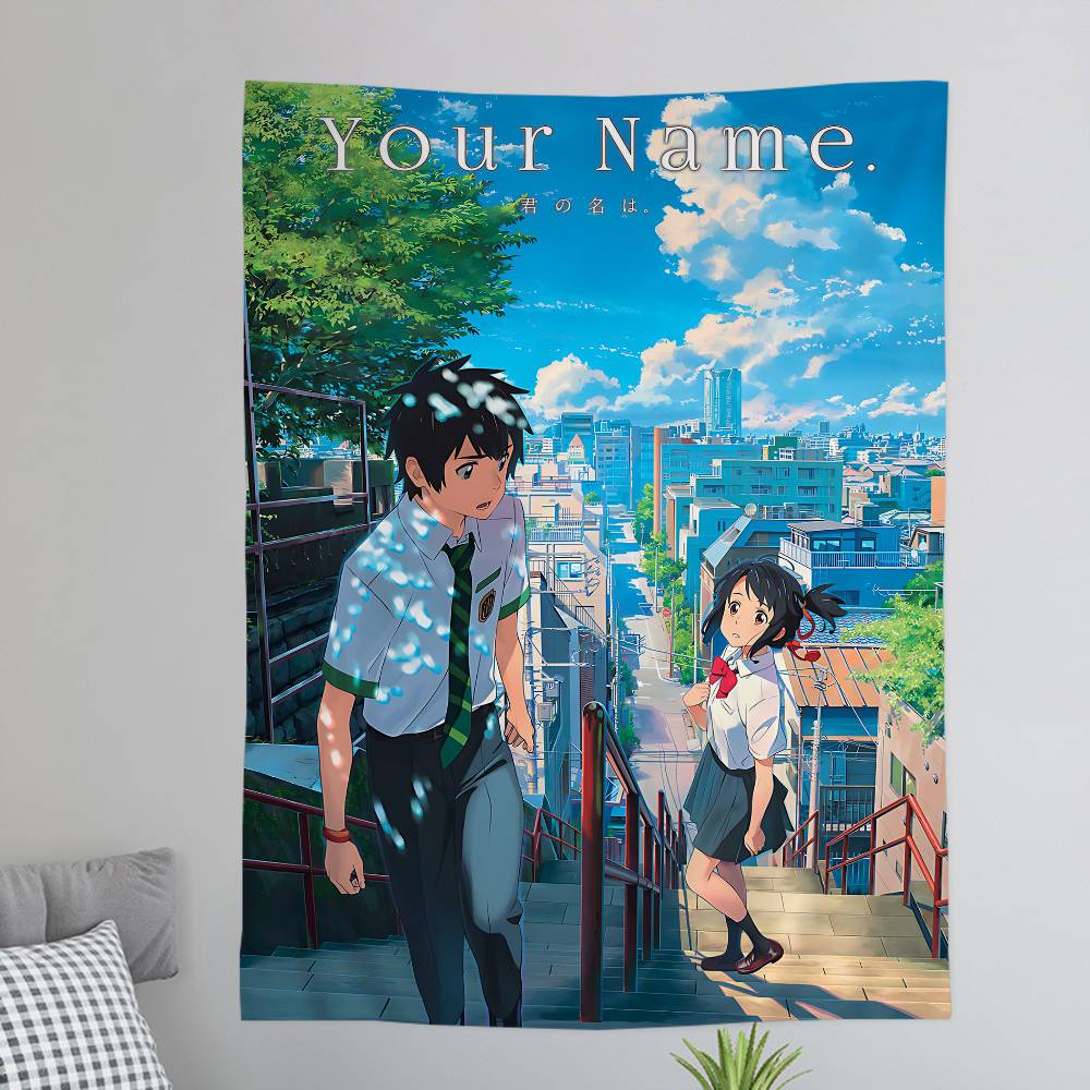 Your Name Hanging Bohemian Tapestry Japanese Wall Tapestry Anime Kawaii Room Decor