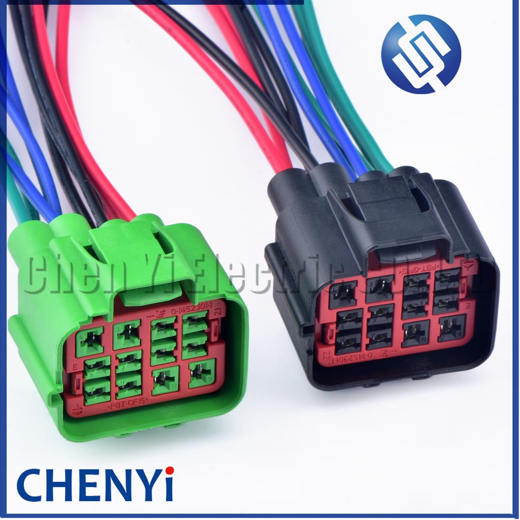 12 Pin Automotive Waterproof Connector Car Fuel Pump Headlight Wire Harness Plug 1452299-1 1452299-2