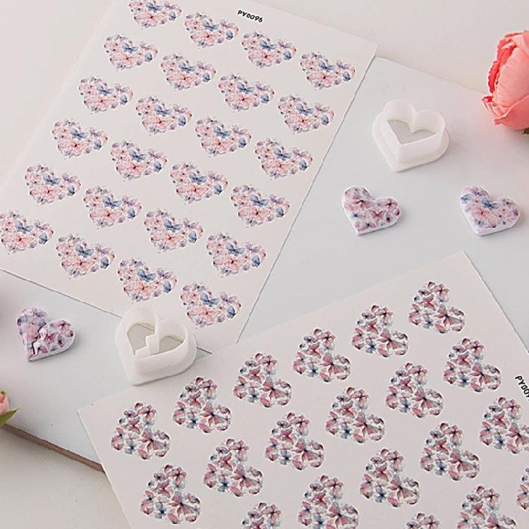 Heart Butterfly Clay Transfer Paper for Jewelry Making