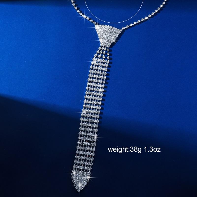Rhinestone tassel necklace, long personalized exaggerated wind claw chain necklace