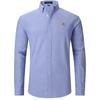Men's European-Size Pure Cotton Oxford Long Sleeve Business Casual Shirt