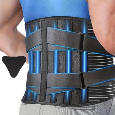 1 Stück Lendenstützgürtel für Männer & Frauen - Orthopädische Rückenbandage für Skoliose, Bandscheibenvorfall, Training, Haltungskorrektur, Schme