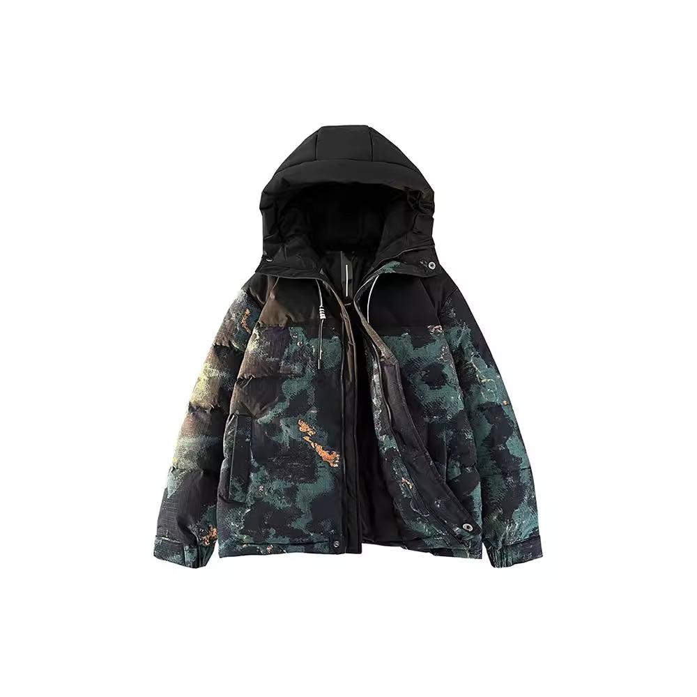 Fashionable winter clothing new men's down jacket camouflage 90 white duck