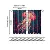 2 Pcs   Filtering Curtains (excluding Rods   Non-movable   Without Batteries) Anime Theme Anemones and Flowers for Use In Bedrooms