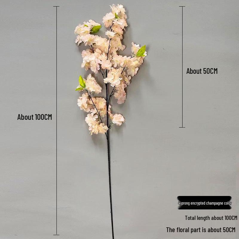 Artificial Cherry Blossom Branch - Dense 3-Prong/4-Prong Cherry Blossom Wedding Decoration