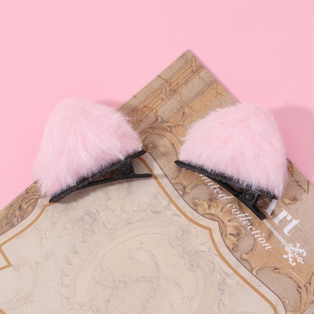 Plush Cat Ear Hair Clips: Cute 3D Cartoon Clips for Girls - Korean Style Autumn & Winter Accessories